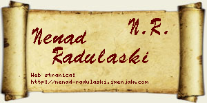 Nenad Radulaški vizit kartica